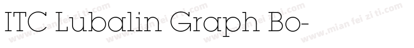 ITC Lubalin Graph Bo字体转换
